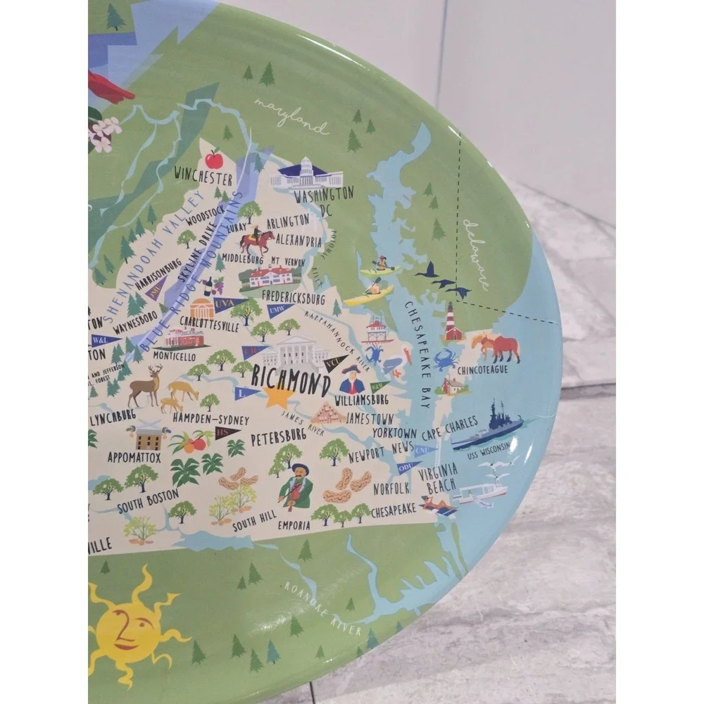State‎ of Virginia Melamine Tray 16
